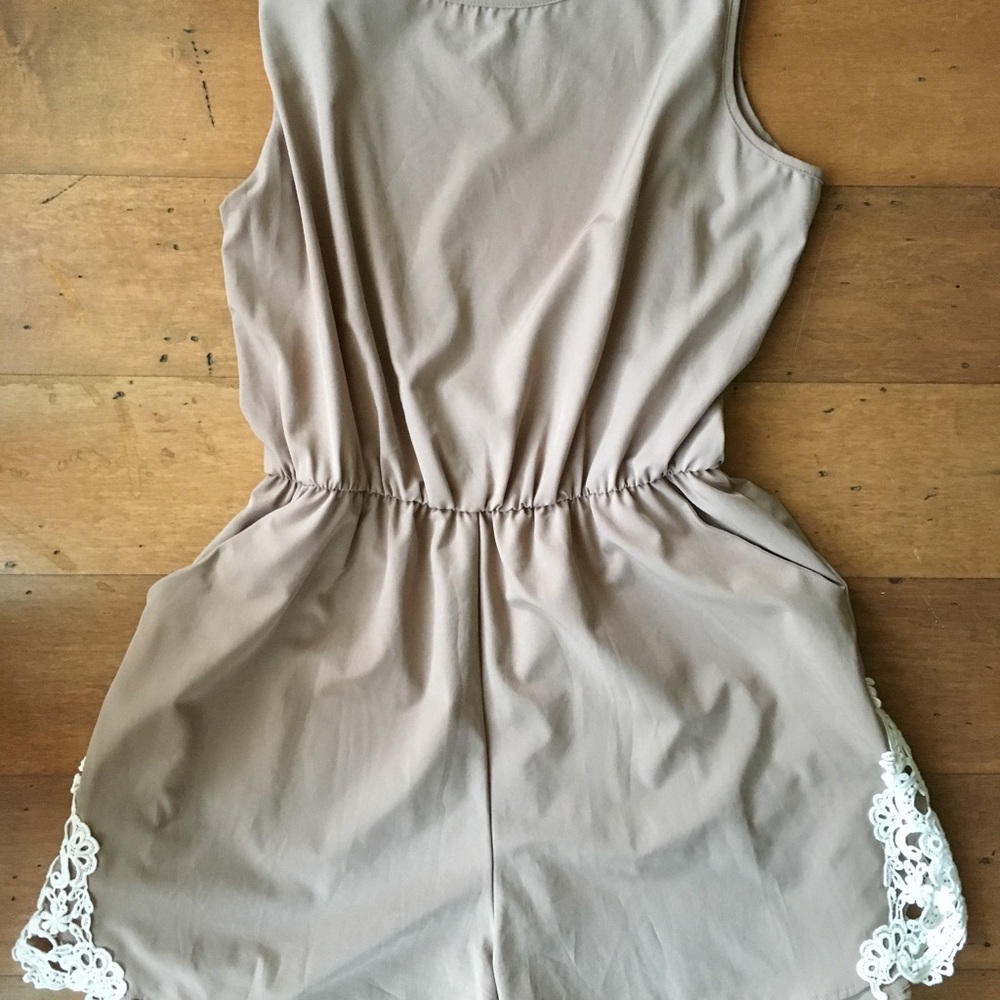 Lace detail romper